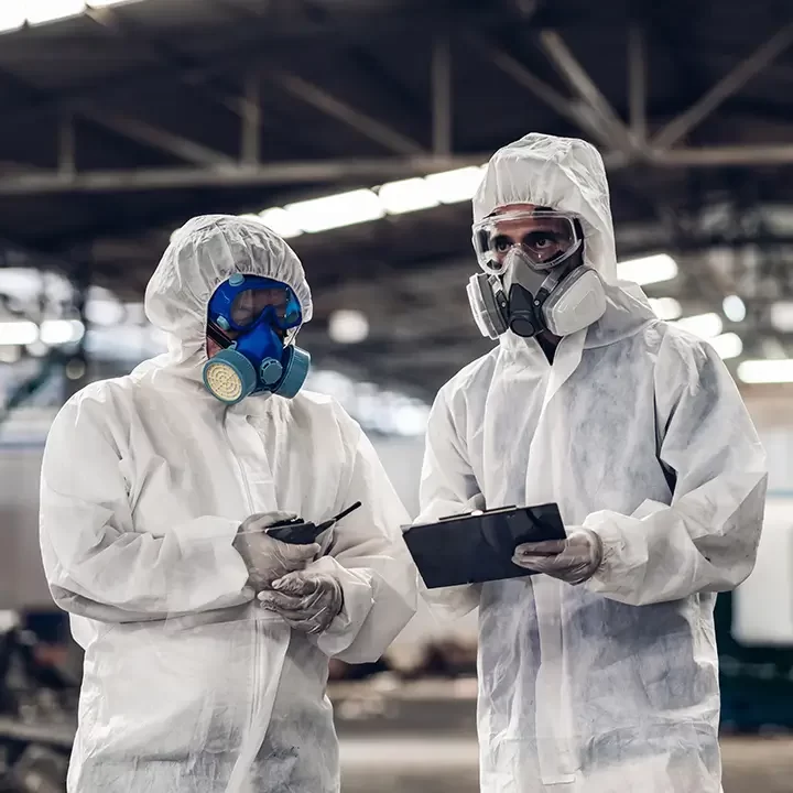 Discussion on asbestos with Two people